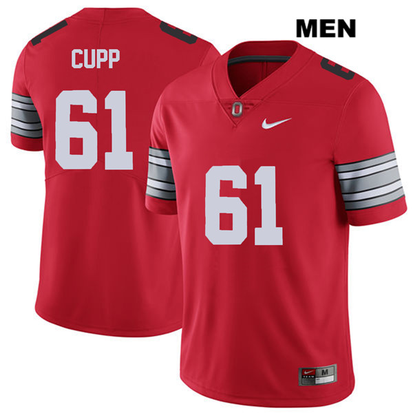 Ohio State Buckeyes Men's Gavin Cupp #61 Red Authentic Nike 2018 Spring Game College NCAA Stitched Football Jersey DS19X67NY